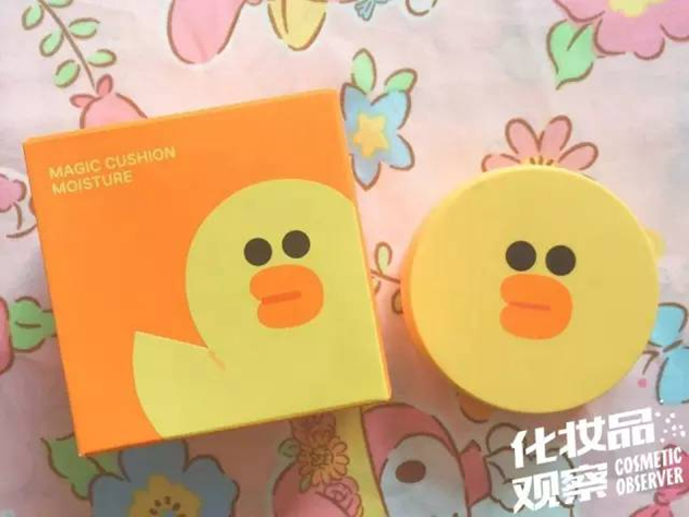 谜尚line莎莉鸡遮瑕气垫BB霜